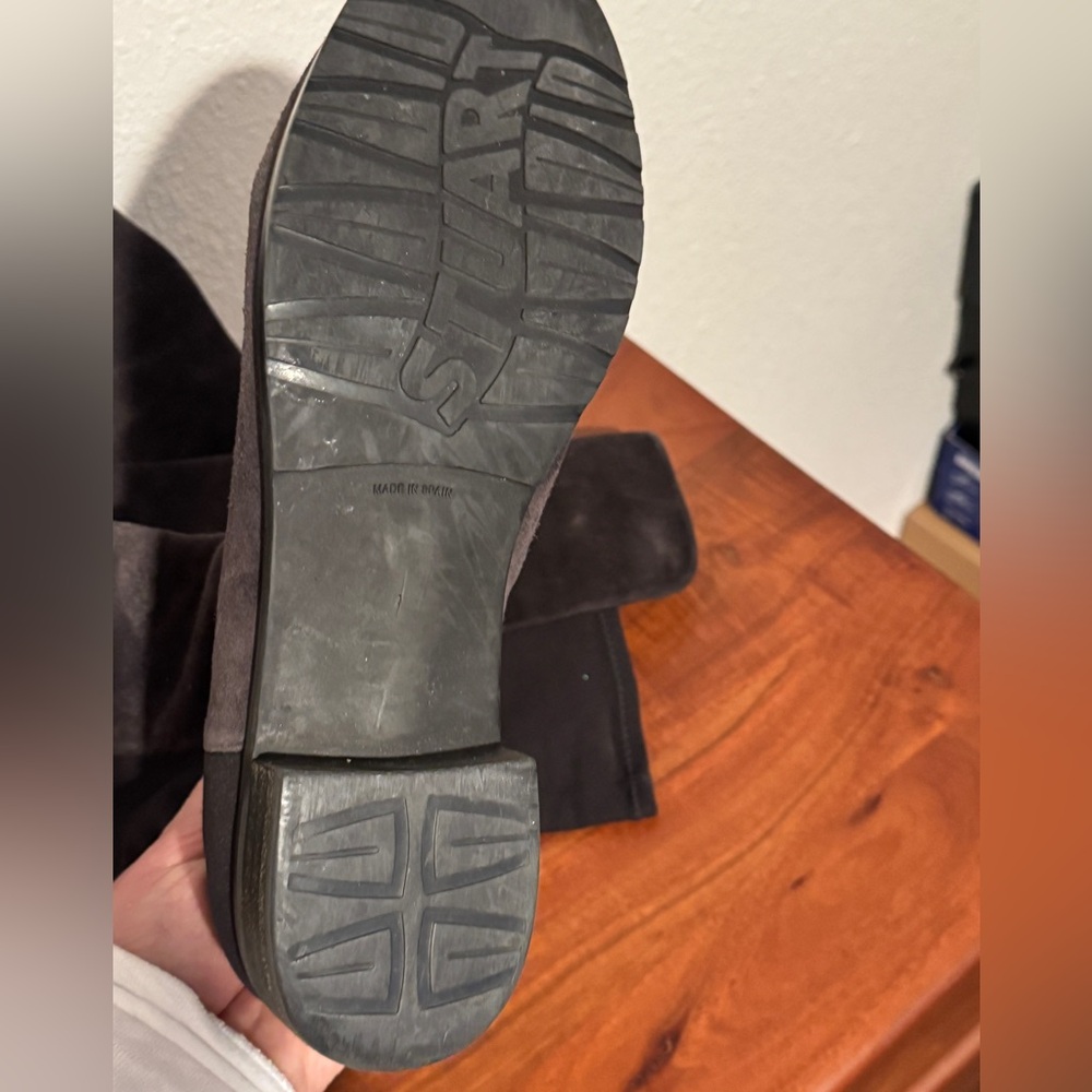 Stuart Weitzman Charcoal Gray Suede Boots - Picture 6 of 10